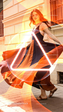 photo editing preview with Orange Polygons Photo Overlays