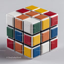 Colorful Rubik's Cube with Vibrant Red, Blue, Green, Yellow, and White Colors