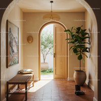 Warm Mediterranean Entrance Hall with Natural Light