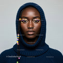 Portrait of a Beautiful Model with Artistic Makeup and Fashion