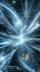 Futuristic Light Trails and Cosmic Explosion Digital Background