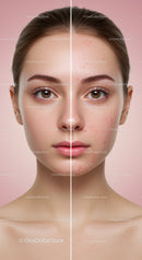 Female Skincare Transformation Showing Acne Improvement and Clear Skin