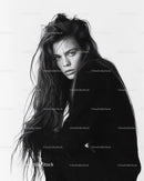 Black and White Fashion Portrait of Confident Stylish Woman