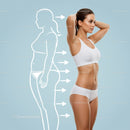 Female Fitness Silhouette with Arrows and Wellness Illustration
