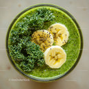 Healthy Green Smoothie with Banana Kale and Chia Seeds for Detox