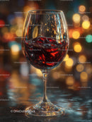 Elegant Wine Glass with Red Wine for Fine Dining and Celebrations