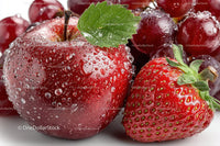 Close-up of Fresh Juicy Strawberries with Water Droplets