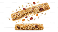 Healthy granola bars with oats and dried fruits