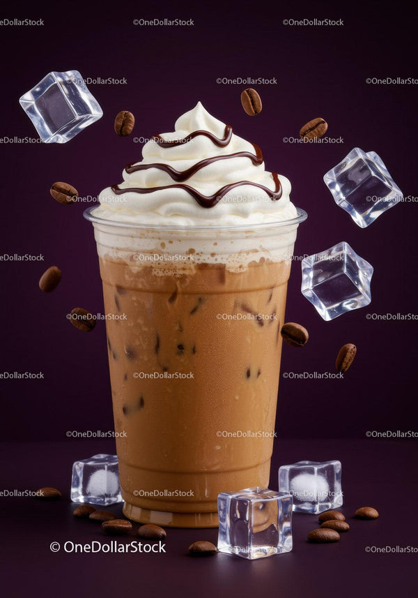 Iced Coffee z Bitą Śmietaną i Czekoladowym Sozem