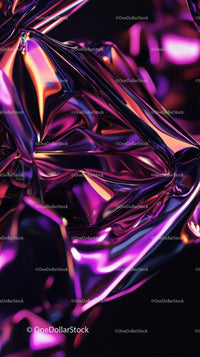 Abstract Iridescent Fabric with Vibrant Colors and Reflective Surface