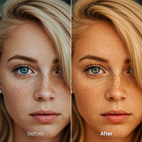 Before and after Vintage Warm No Grain Lightroom preset edit