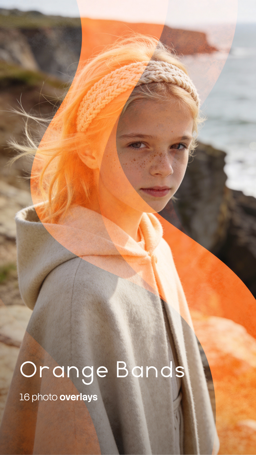 Orange Bands Photo Overlays (16 JPG Files)