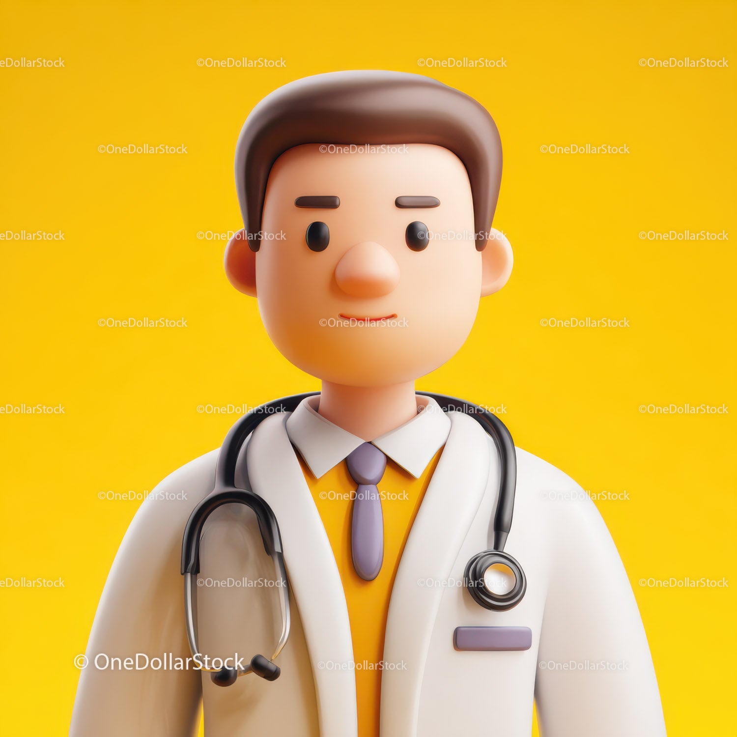 Friendly Doctor Figurine with Stethoscope for Healthcare Professionals