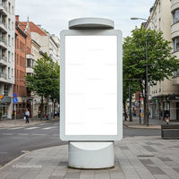 Blank City Street Advertising Billboard for Marketing