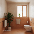 Modern Bathroom with Green Plant and Natural Light in Cozy Interior