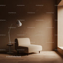 Cozy Modern Living Room with Beige Sofa and Wall Lamp