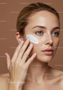 Young Woman Applying Face Cream for Flawless Skin