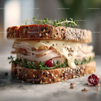 Gourmet Ham and Cheese Toastie with Bacon and Arugula