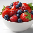 Fresh Mixed Berries in White Bowl with Vibrant Colors