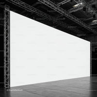 Large Empty Projection Screen in Industrial Studio Space