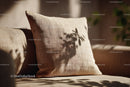 Beige Cushion with Fabric Texture for Cozy Home Decor