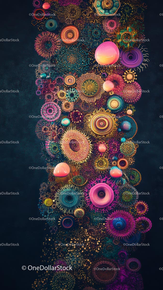 Bright Colorful Fireworks Explosion Over Night Sky