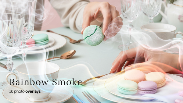 Rainbow Smoke Overlays (16 JPG files)