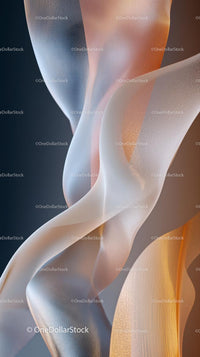 Elegant Abstract Fabric Swirls in Soft Gradient Colors for Modern Art