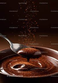 Rich chocolate mousse with cocoa powder dusting