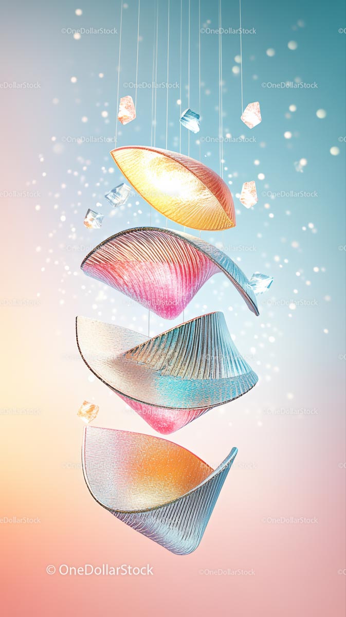 Colorful Abstract Sculpture for Modern Interior Decor