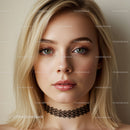 Close Up of a Youthful Blonde Woman with Piercing Blue Eyes and Natural Beauty