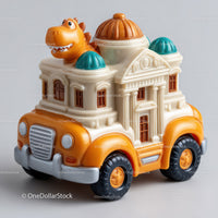Colorful Dinosaur and Building Block Toy Car for Kids