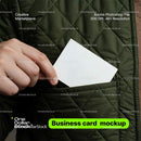 editable PSD mockup for Business card in jacket pocket