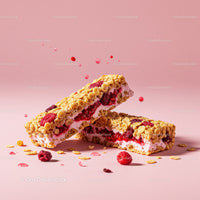 Berry Yogurt Granola Bars with Crispy Cereal Texture