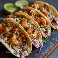 Delicious Shrimp Tacos with Fresh Cilantro and Lime