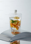 Fresh citrus infused water in resealable pouch