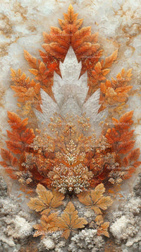 Elegant Autumn Leaf Arrangement with Warm Orange and Brown Tones