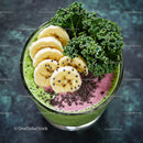 Healthy Green and Pink Smoothie with Banana Kale and Chia Seeds