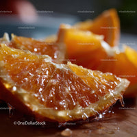 Juicy Fresh Orange Slices in Natural Food Photography