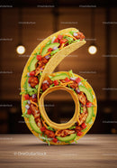 Taco Number Six Filled with Fresh Ingredients