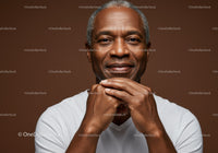 Elegant Elderly Man with Confident Smile and Thoughtful Expression