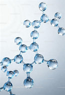 Transparent molecular structure model on soft background