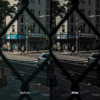 Cinematic Streets Rain XMP presets color grading preview