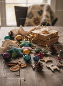Cozy Rustic Holiday Decor with Warm Soft Lighting