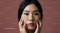 Young Woman Applying Facial Masks for Skincare and Relaxation