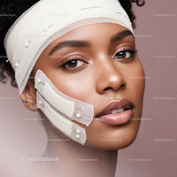 Young Woman with Facial Mask and Skin Care Routine Close-Up