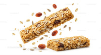 Healthy granola bars with raisins and sunflower seeds