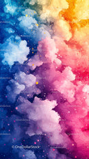 Colorful Ink Swirling in Water Creating Abstract Fluid Art