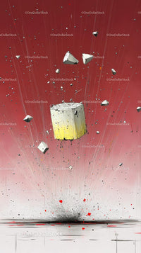 Dynamic Explosion of Wooden Block Impacting with Flying Debris