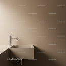 Contemporary Beige Bathroom Sink with Concrete Basin and Chrome Faucet